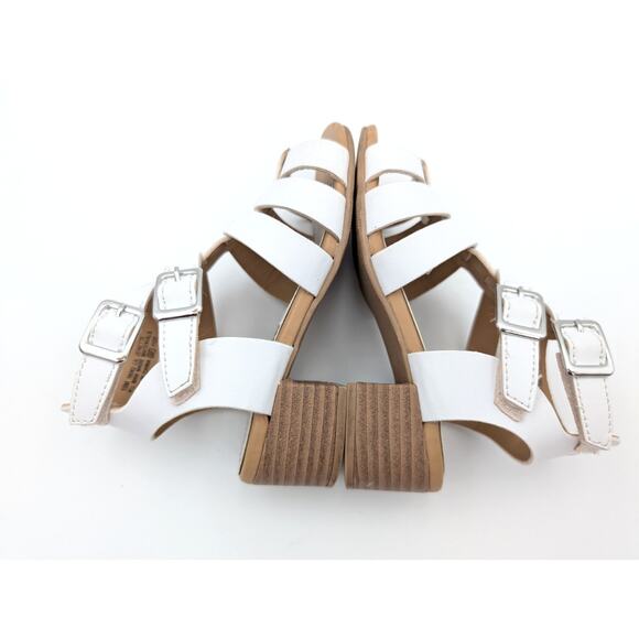 Rachel Shoes Lil Jenette Ankle Strap Block Heel Sandals White Size US10M EU27 - Picture 8 of 12